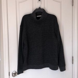 A&F turtle neck dark gray sweatshirt sz L